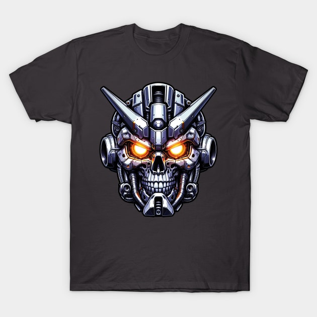 Biomech Skull S01 D50 T-Shirt by Houerd